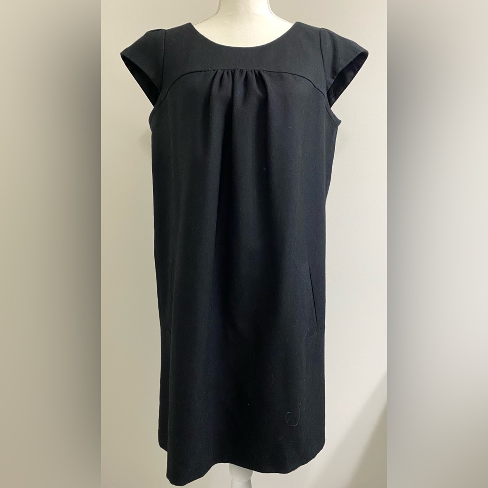 GAP Womens M Solid Black Dress Classic Essential 90s Minimalism Preppy Retro - Picture 16 of 16